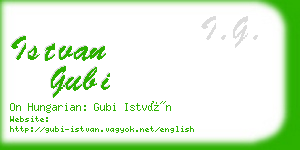 istvan gubi business card